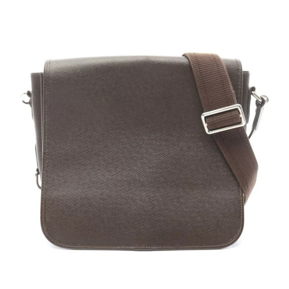 Louis Vuitton Andrey Shoulder Bag Leather Taiga Brown